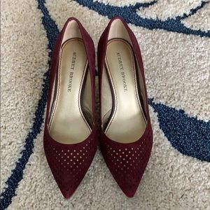 Audrey Brooke Velvet High Heels. Size 8.